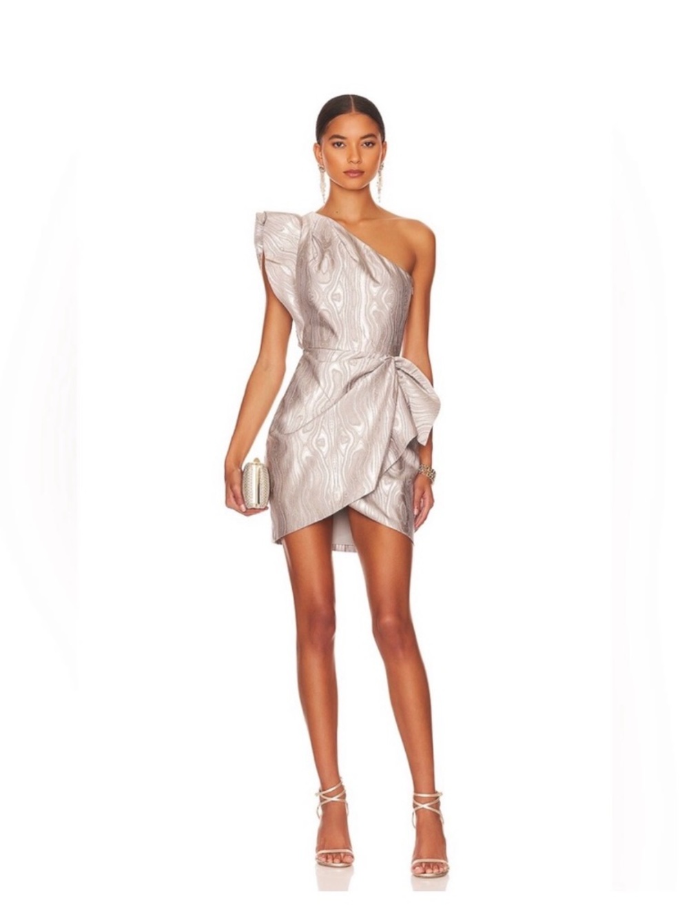 SAYLOR Ann Mini Dress in Silver - XS
